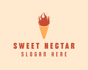 Fire Ice Cream  logo design