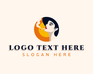 Smoking - Female Cigarette Tobacco logo design