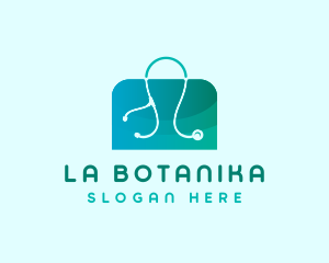 Stethoscope Medical Shopping Logo