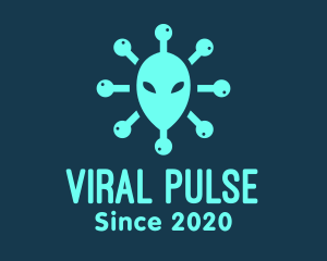 Virus - Alien Head Virus logo design