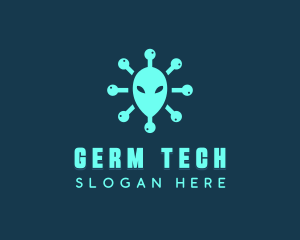 Alien Head Virus logo design