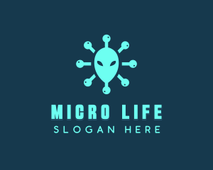 Bacteria - Alien Head Virus logo design