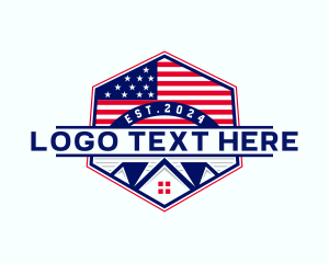 American - Patriotic Construction Realty logo design