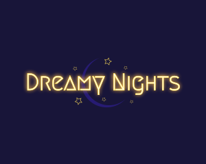 Neon Night Moon logo design