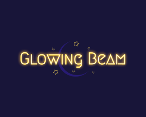 Neon Night Moon logo design