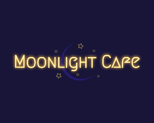Night - Neon Night Moon logo design