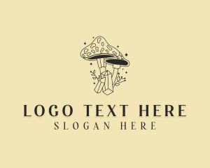 Psychedelic - Herbal Shrooms Holistic logo design