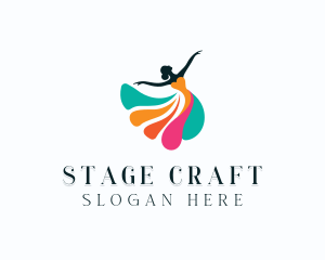 Theatre - Female Theatre Performer logo design