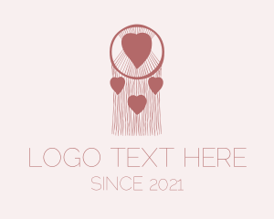 Lover - Pink Heart Macrame logo design