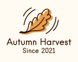 Oak Autumn Leaf logo design