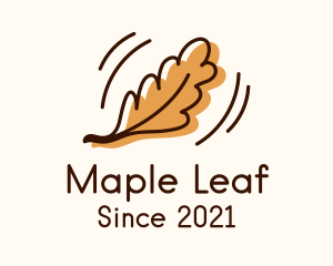 Oak Autumn Leaf logo design