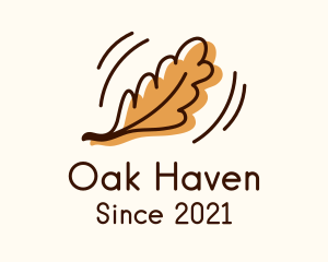 Oak - Oak Autumn Leaf logo design