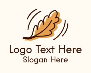 Oak Autumn Leaf Logo