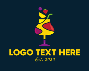 Slice - Fresh Fruit Sangria logo design