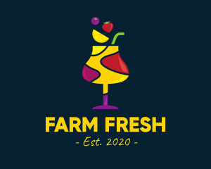 Fresh Fruit Sangria logo design