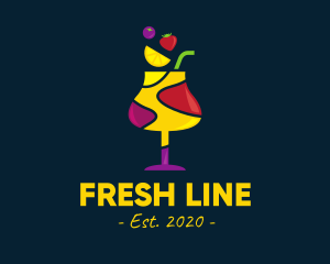 Fresh Fruit Sangria logo design