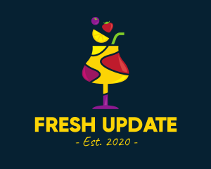 Fresh Fruit Sangria logo design