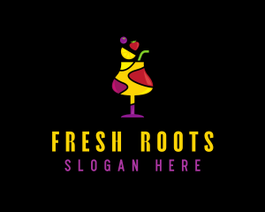 Fresh Fruit Sangria logo design