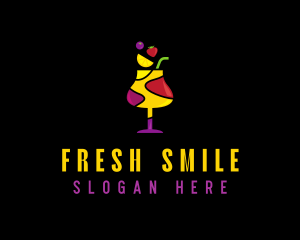 Fresh Fruit Sangria logo design