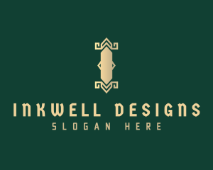 Gold Pillar Column logo design