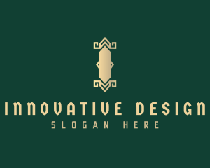 Gold Pillar Column logo design