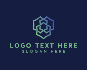 Gradient - Hexagon Software Tech logo design