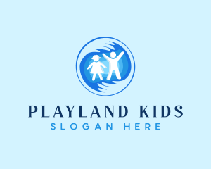 Children Daycare Hands logo design