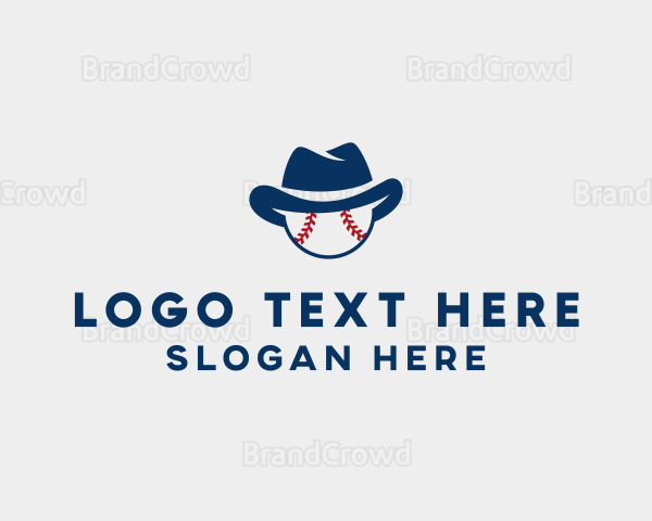 Cowboy Baseball Hat Ball Logo