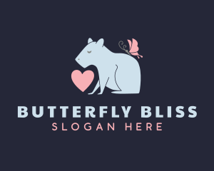 Butterfly - Butterfly Wombat Heart logo design