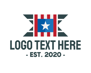 American Flag - Star Stripes Banner logo design