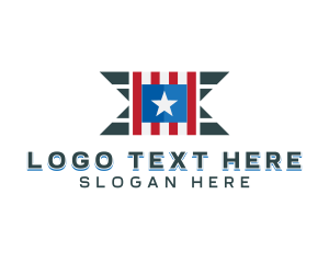 Patriotic - American Star Banner logo design