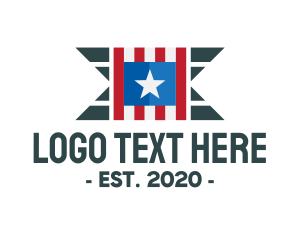 Washington - Star Stripes Banner logo design