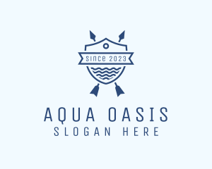 Pool - Arrow Ocean Water Shield logo design