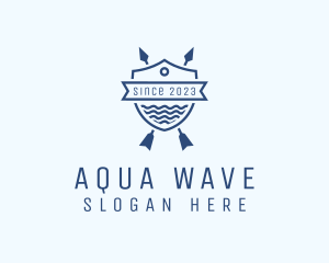 Water - Arrow Ocean Water Shield logo design