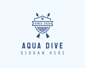 Scuba - Arrow Ocean Water Shield logo design