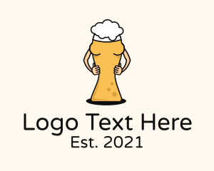 Mug - Lady Beer Glass logo design