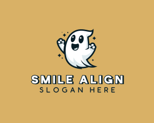 Smiling Halloween Ghost logo design