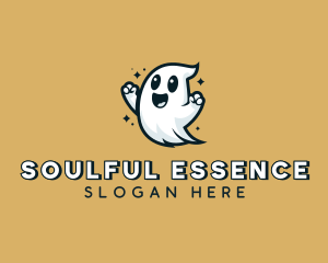 Soul - Smiling Halloween Ghost logo design