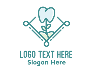 Dental Tooth Flower Logo