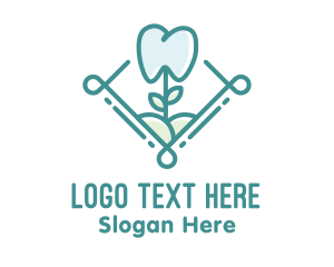 Teeth - Dental Tooth Flower logo design