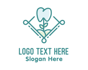 Flower - Dental Tooth Flower logo design