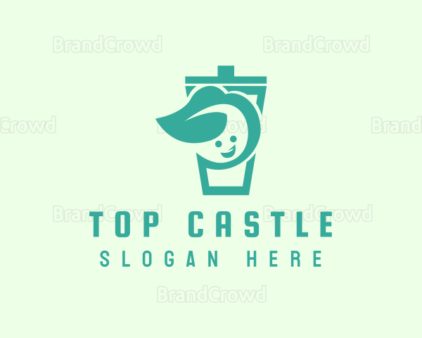 Organic Herbal Drink Cup Logo