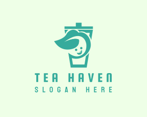 Organic Herbal Drink Cup logo design