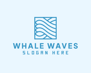 Water Wave Square logo design