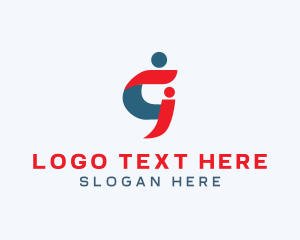 Teamwork - Creative Human Letter G logo design
