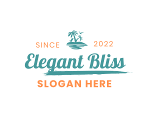 Tropical Beach Wordmark Logo