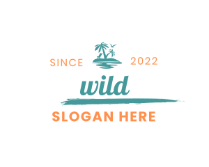Tropical Beach Wordmark Logo