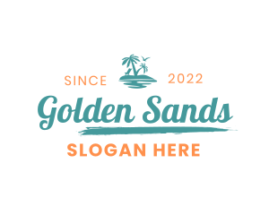 Tropical Beach Wordmark logo design