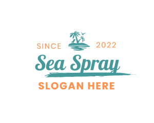 Tropical Beach Wordmark logo design