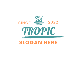 Tropical Beach Wordmark logo design